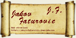 Jakov Faturović vizit kartica